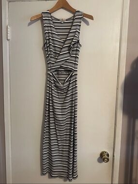 Gianni Bini Black & White Striped Dress
